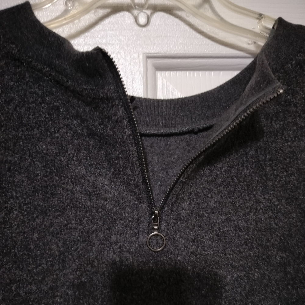 2839) Ava & Viv Dark Gray Long Sleeve Crew Neck Pullover Sweatshirt Plus Size 1X - Picture 5 of 7